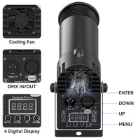 Pinspot LED RGBW 30 W DMX, lot de 2