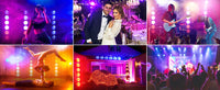 Projecteurs vintage 6 LED COB – ambiances de fête et de spectacle