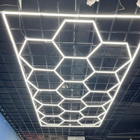 Éclairage LED hexagonal garage modulable, 1 à 25 hexagones, cadres et chevrons
