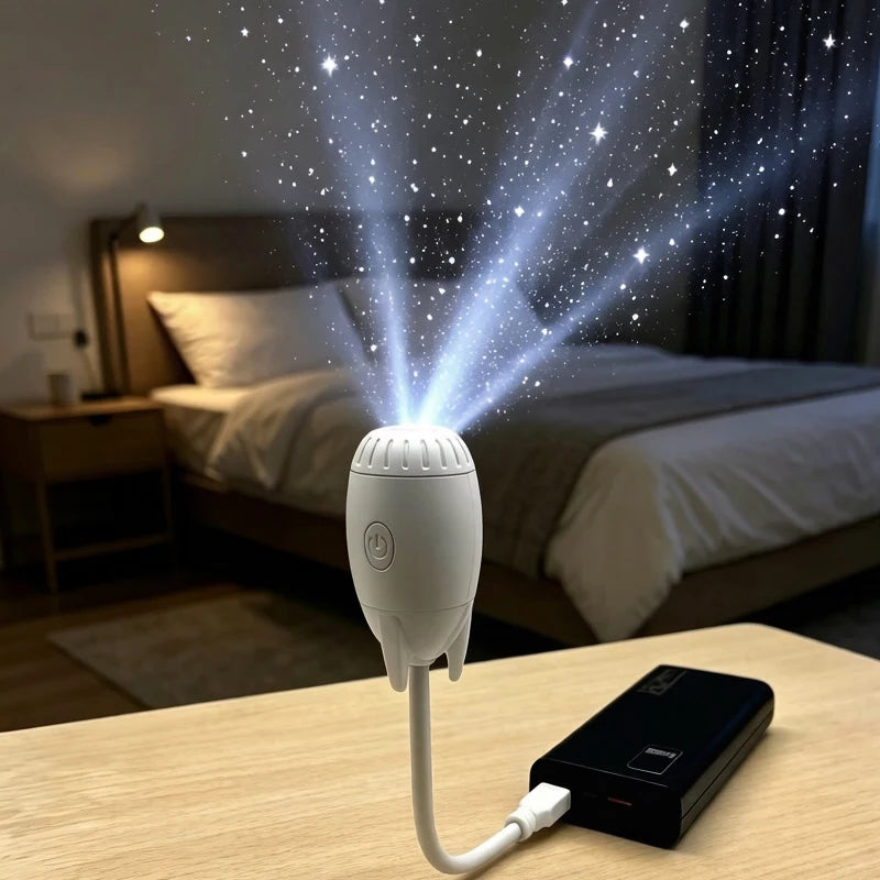 Mini projecteur d'étoiles USB à tête ogive, 3 ou 5 films