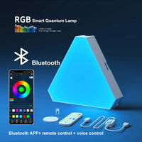 Panneaux LED muraux triangulaires RGB avec application et télécommande, de 1 à 16 panneaux