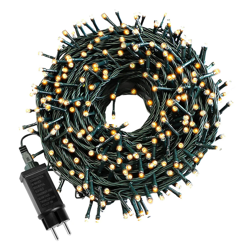 Guirlande lumineuse extérieur IP65 fil vert, 8 modes, 10 à 100 m