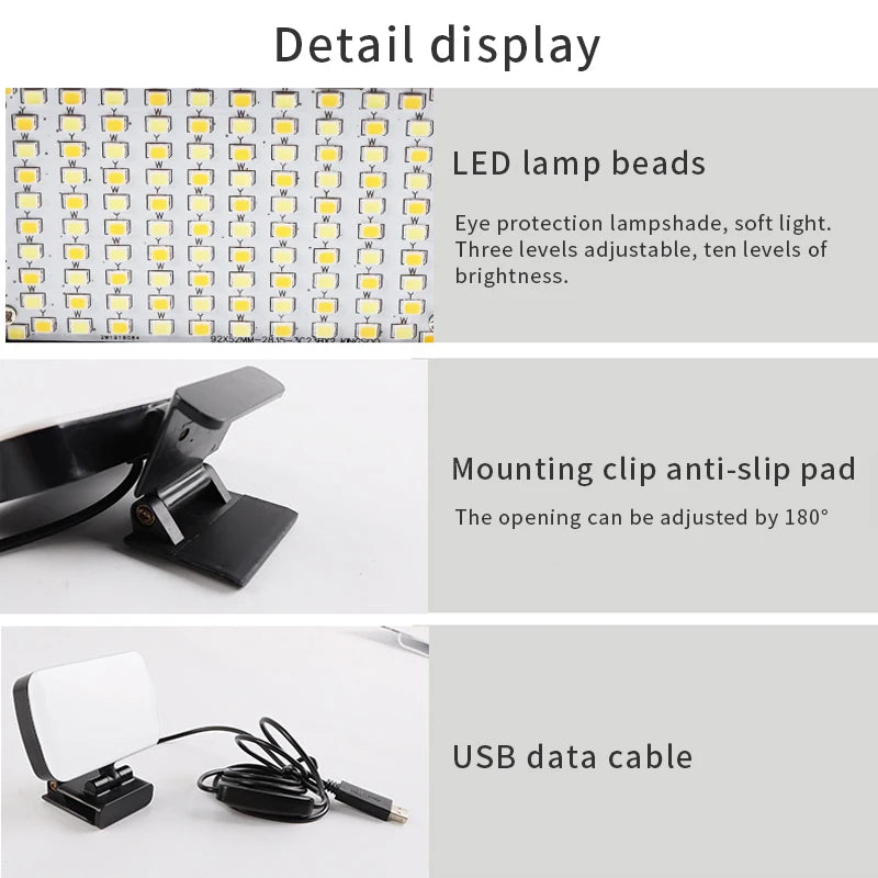 Lampe vidéo LED à clip – vue 13