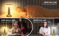 Lampe de table sans fil à pied évasé – vue 18