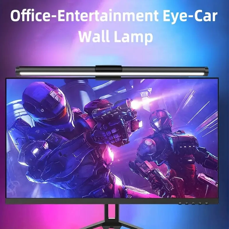 Barre lumineuse écran PC 30 ou 40 cm – barre allumée au-dessus d'un écran de jeu