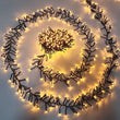 Guirlande lumineuse grappes blanc chaud câble noir, 8 modes, 10 à 30 m