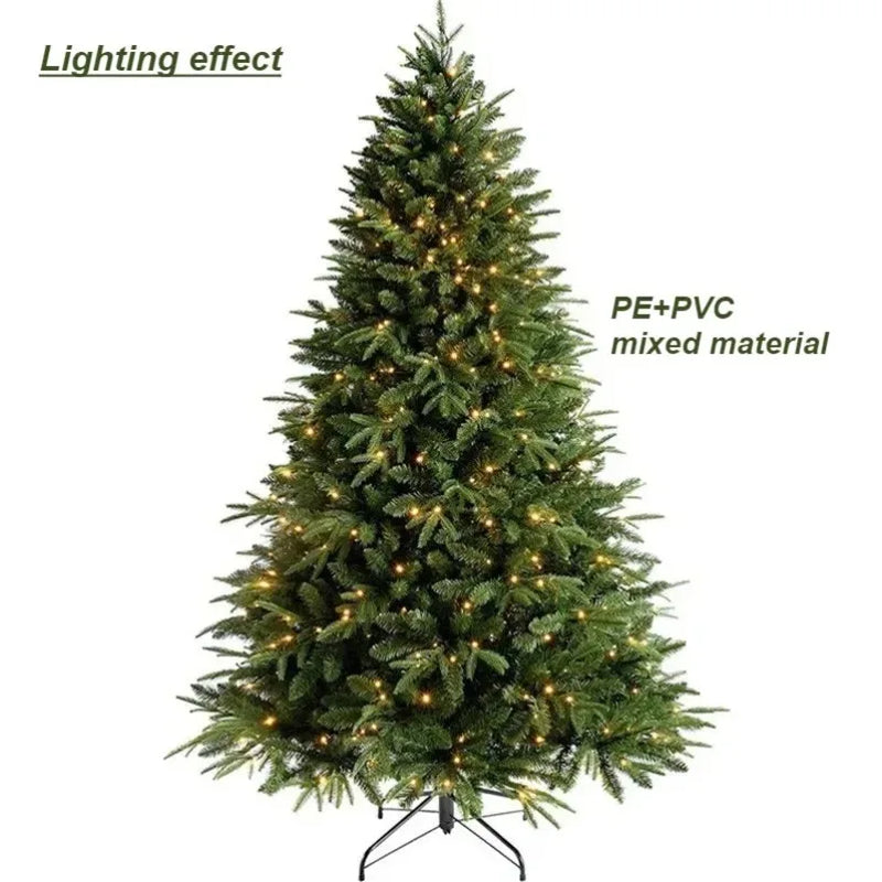 Sapin lumineux artificiel PE et PVC avec LED, 120 à 180 cm