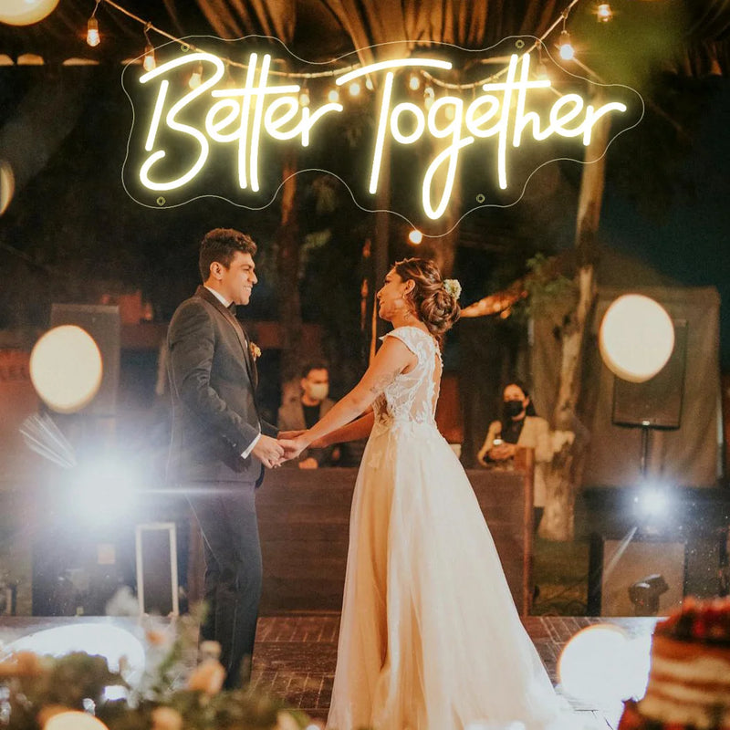 Néon mariage LED à message, 8 modèles, blanc chaud ou froid, USB