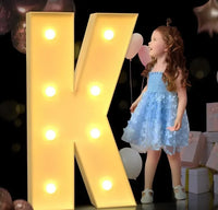 Lettre lumineuse géante à remplir de ballons, A à Z et &, 70, 100 ou 120 cm
