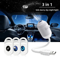 Projecteur ciel étoilé USB pour voiture – lampe et 3 films dans l'habitacle d'une voiture