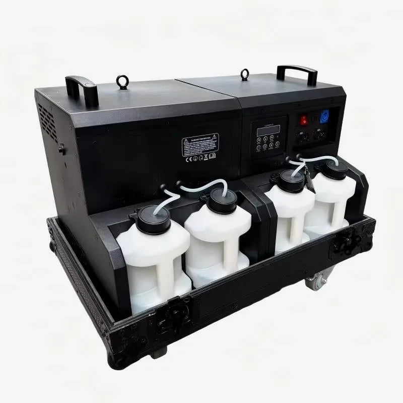 Machine à bulles de fumée 3000 W à 4 sorties en flight case, DMX512