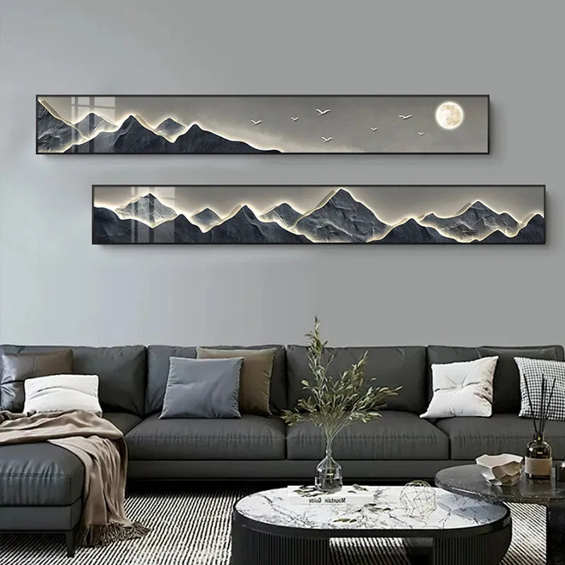 Tableau lumineux LED paysage de montagnes – vue 6
