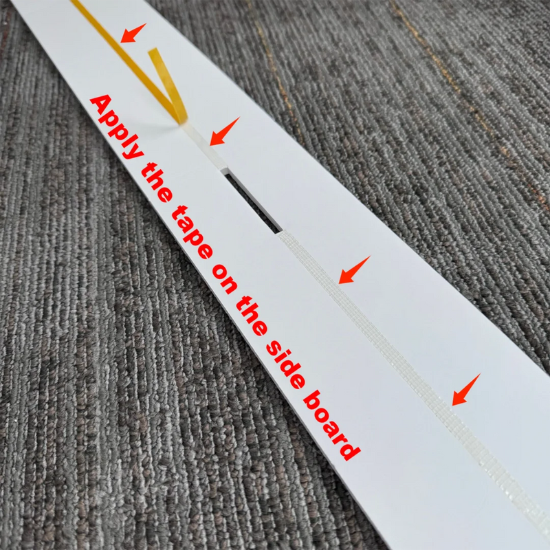 Lettre chapiteau lumineuse 91,5 cm – ruban adhésif sur la bande de côté du cadre