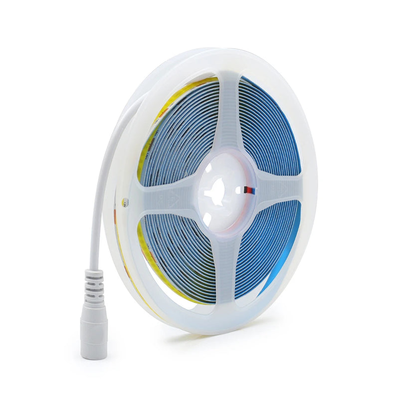 Ruban LED COB à rangées – bobine avec câble et connecteur DC