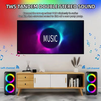 Enceinte lumineuse karaoké Bluetooth avec radio FM et micro filaire