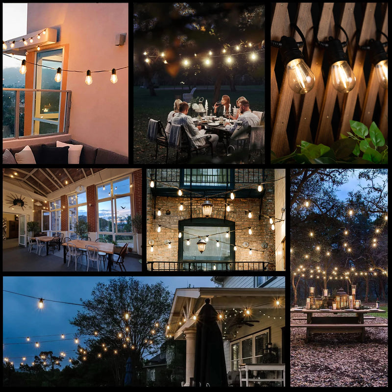 Guirlande guinguette extérieur S14, ampoules LED compatibles variateur, 10 ou 15 m