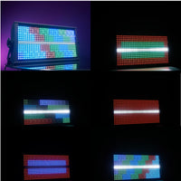 Stroboscope LED 200 W – six effets de couleurs de la matrice sur fond sombre