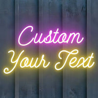 Néon LED personnalisé sur 1 ou 2 lignes, 25 à 110 cm