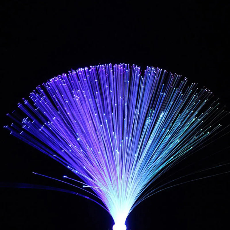 Lampe fibre optique multicolore à piles pour chambre et bureau, 34 cm