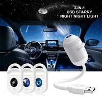 Projecteur galaxie USB tactile – lampe et 3 films dans l'habitacle d'une voiture
