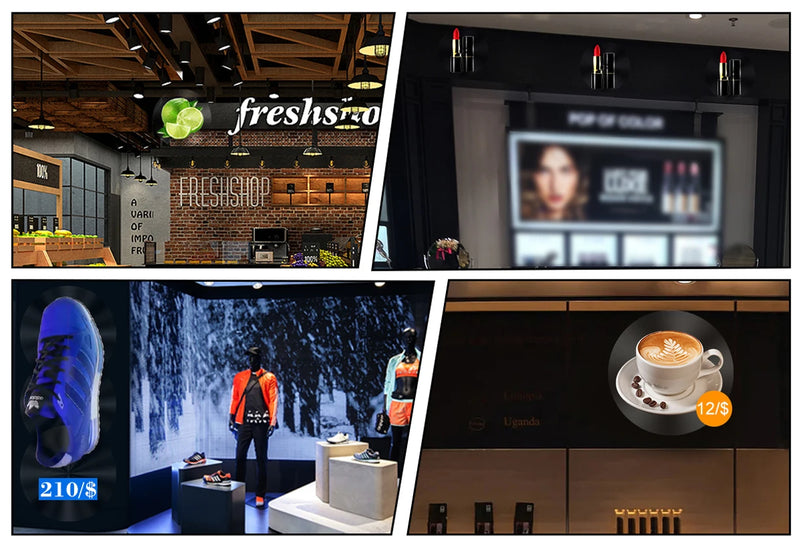 Ventilateur holographique 3D – en vitrine de magasin et de café