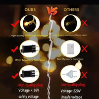 Guirlande stalactites LED blanc chaud – vue 13