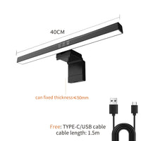 Barre lumineuse écran PC 18 à 50 cm – modèle noir de 33 cm avec câble de 1,5 m