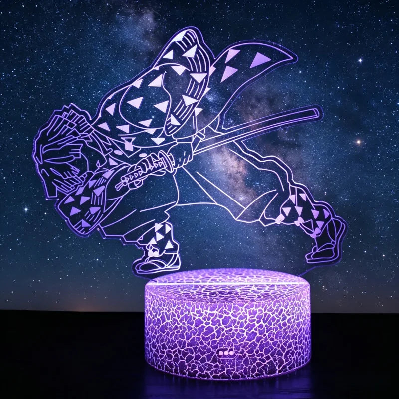 Lampe 3D Demon Slayer – Zenitsu allumé en violet