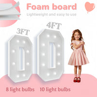 Lettres lumineuses géantes LOVE, BABY ou MARRY ME à piles, 91 ou 120 cm