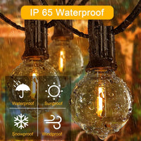 Guirlande guinguette G40 – ampoule LED sous la pluie, indice IP65