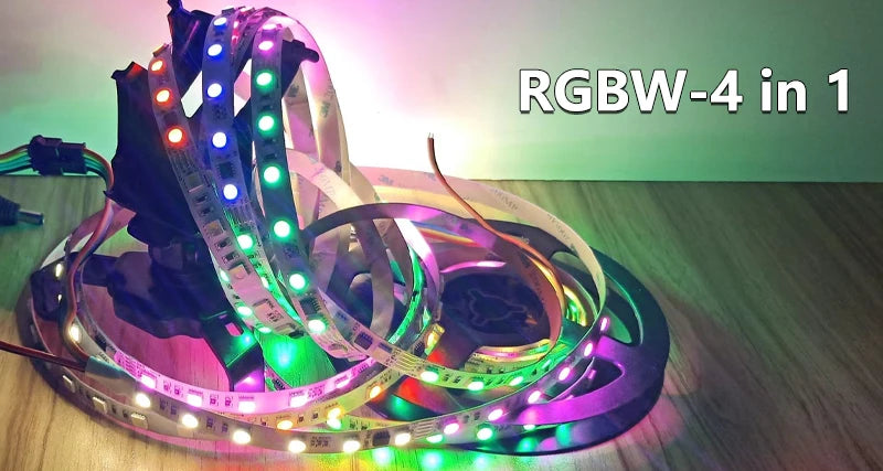 Ruban LED adressable DMX512 – ruban RGBW 4 en 1 allumé en couleurs