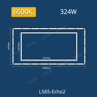 Plafonnier LED garage 6500 K, 5 hexagones, cadres ou croix à chevrons