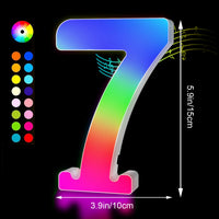 Lettres lumineuses LED RGB 15 cm – chiffre 7