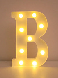 Lettre lumineuse LED 22 cm à piles, A à Z et 0 à 9