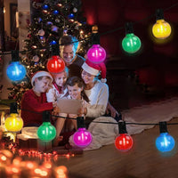 Guirlande guinguette colorée G40 – guirlande colorée autour d'un sapin de Noël, autre vue