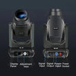 Lyre LED 500 W CMY beam, spot et wash 3 en 1, zoom 4° à 35°, DMX