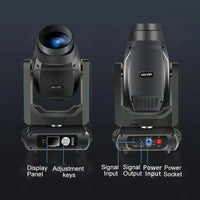 Lyre LED 500 W CMY beam, spot et wash 3 en 1, zoom 4° à 35°, DMX