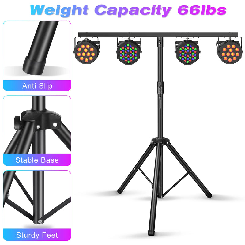 Support trépied en T – capacité de 30 kg, pieds antidérapants et base stable