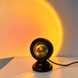 Lampe coucher de soleil USB sur socle rond, teinte dorée, 9,9 cm
