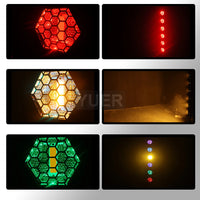 Projecteurs vintage en colonne – effets rouge, ambre et vert