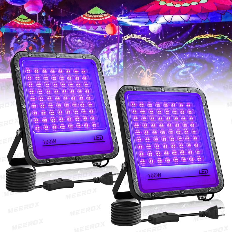 Projecteur lumière noire LED UV 395 nm, 50 à 150 W, 1 ou 2 pièces
