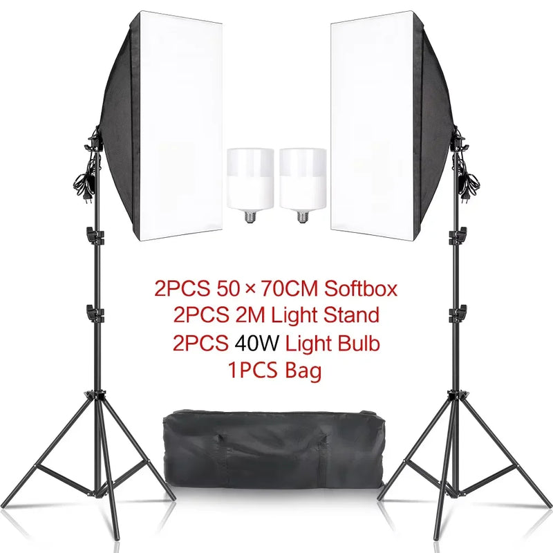 Kit éclairage continu softbox 50x70 cm – vue 21