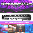 Barre LED à tête mobile 10 faisceaux de 15 W, 99 cm, DMX, à l'unité ou par lot