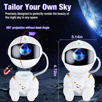 Lampe projecteur astronaute – tête magnétique à 360° et dimensions, 8 cm de large et 12 cm de haut