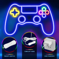 Néon gaming LED manette de jeu pour chambre de gamer, 9 modèles