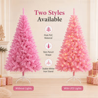 Sapin de Noël rose en PVC – vue 17