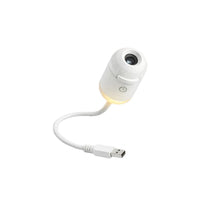 Projecteur d'étoiles USB à veilleuse chaude – lampe sur fond blanc avec veilleuse chaude à la base