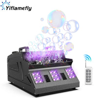 Machine à bulles et fumée 1500 W, 18 LED RGB et télécommande