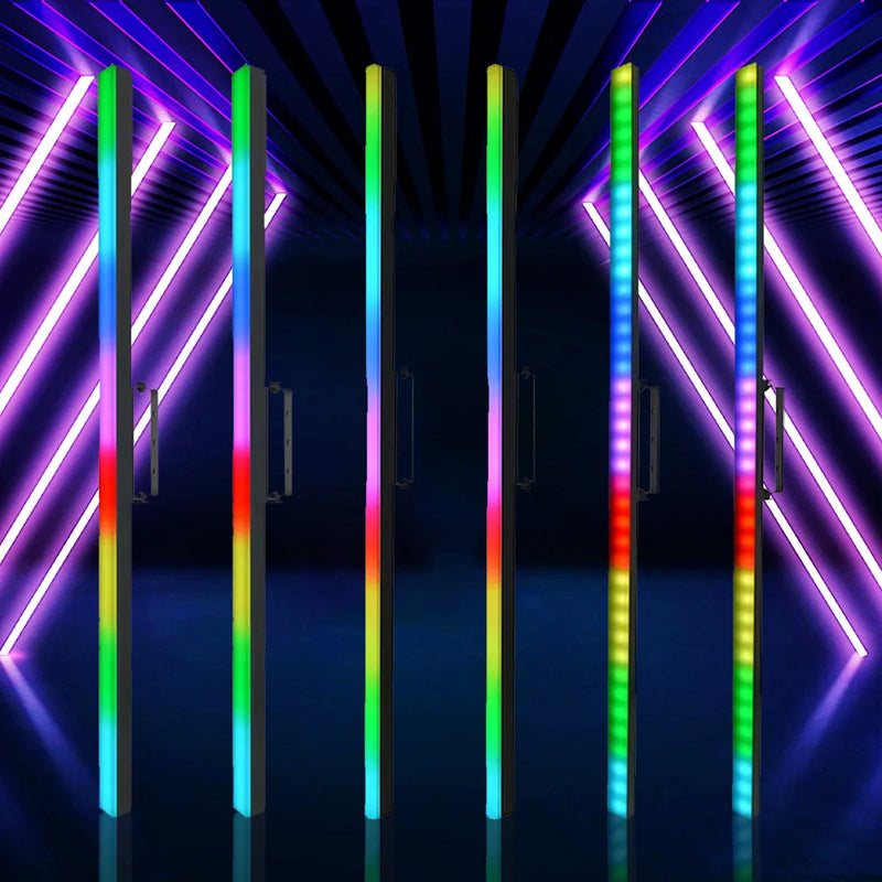 Barres LED pixel RGB 100 cm – barres pixel verticales allumées en dégradés de couleurs