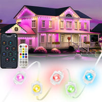 Éclairage extérieur permanent d'avant-toit LED RGB IP67, application, de 5 à 90 m